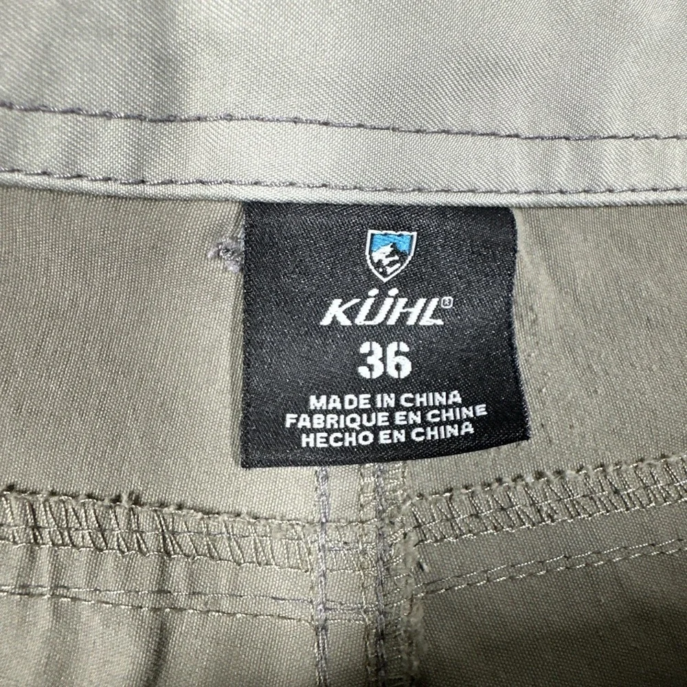 Kuhl Radikl Cargo Hiking Shorts Size 36x8 Khaki Nylon Outudoor Trails Gorpcore